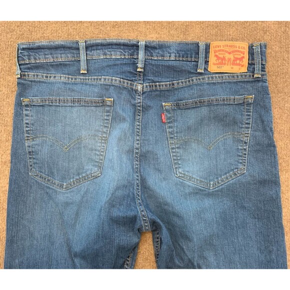 Levis 502 Jeans Mens 40x36 Tapered Fit High Rise Stretch Whiskered Denim - Picture 2 of 10